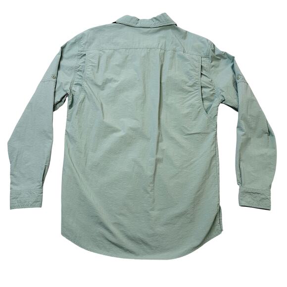 10,000 Ft Above Sea Level Shirt Mens L Button Up Long Sleeve Mint Green Fishing - Picture 2 of 10